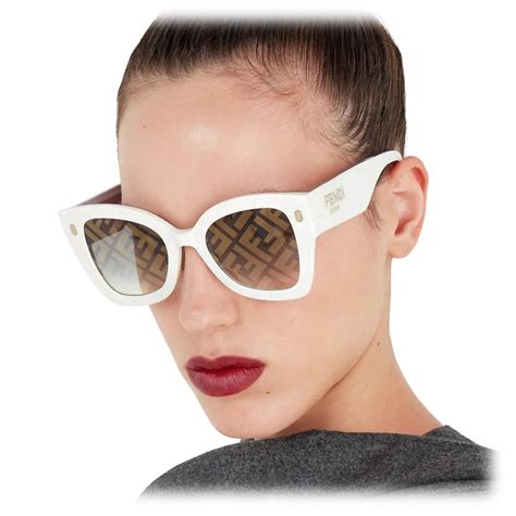 white sunglasses fendi|authentic Fendi sunglasses.